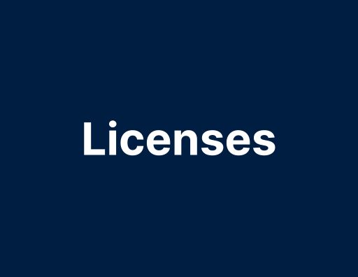 Licenses